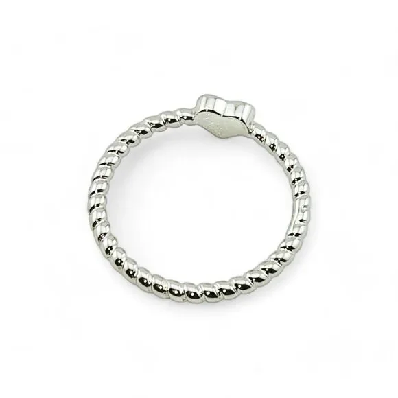 Sterling Silver Plain Heart Ring - Picture 6 of 6